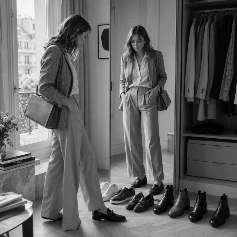 how-different-shoes-can-completely-change-the-feel-of-the-same-outfit
